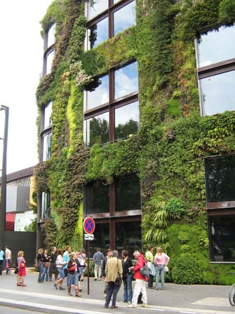 Green facade at the Pershing Hotel, Paris